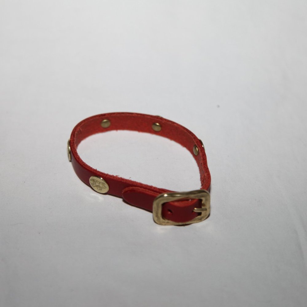 Il Bisonte leather and brass bracelet